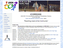 Tablet Screenshot of icorr2009.org